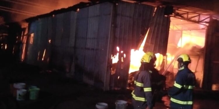 Massive Fire Destroys Speaker Manufacturing Factory in Manjari Khurd