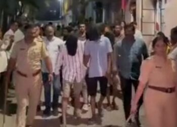 Police Parade Vandals in Vadgaon Sheri to Set an Example