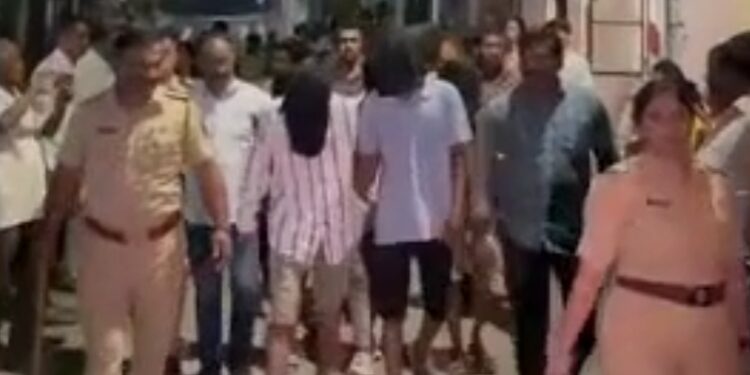 Police Parade Vandals in Vadgaon Sheri to Set an Example