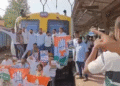 Youth Congress Disrupts Train Service at Khadki Railway Station in Protest