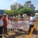 Parge Nagar Residents Stage Creative Peaceful Protest Demand Timely Road Repairs