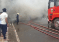 Massive Fire Destroys Ten Shops in Moshis Lakshmi Chowk