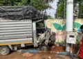 Tempo Crashes Into Pole Near Wakdewadi ChowkDriver Injured