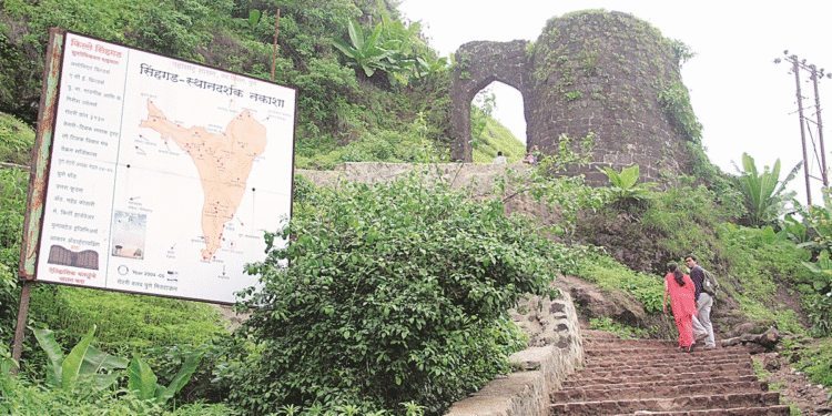 Sinhagad Fort Remains Closed for Tourists Unauthorized Structures Being Demolished