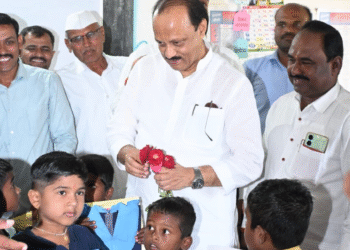 Deputy CM Ajit Pawar Welcomes Students on First Day of School