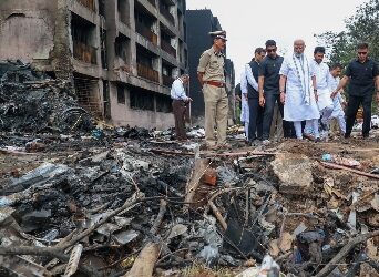 Everything is Destroyed PM Modi Visits Ahmedabad Plane Crash Site Offers Condolences to VictimsFamilies