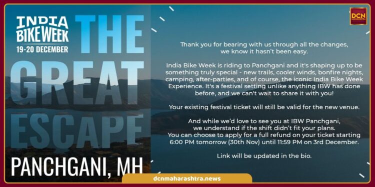 India Bike Week Crisis due to sudden venue shift from Goa to Panchgani affecting visitors, organisers, sponsors, and stall owners.