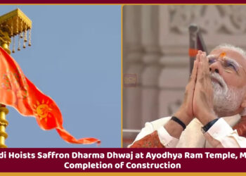 PM Modi Hoists Saffron Dharma Dhwaj at Ayodhya Ram Temple, Marking Completion of Construction