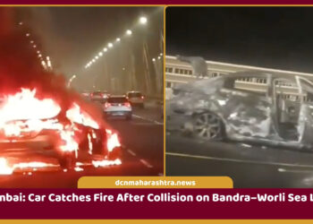Mumbai, Car Catches Fire