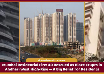 Mumbai residential fire at Sorrento Tower, Andheri West, as firefighters rescue residents