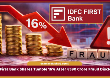 IDFC First Bank shares falling sharply on stock market screen after fraud disclosure