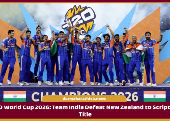 India T20 World Cup 2026 celebration after defeating New Zealand in the final