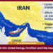 Strait of Hormuz Crisis showing oil tankers waiting near the narrow shipping passage