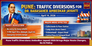 Pune Traffic Diversions during Ambedkar Jayanti 2026 with police managing processions